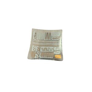 Vintage Hedy Glass Ashtray MCM Spoon Rest Abstract Art Dish